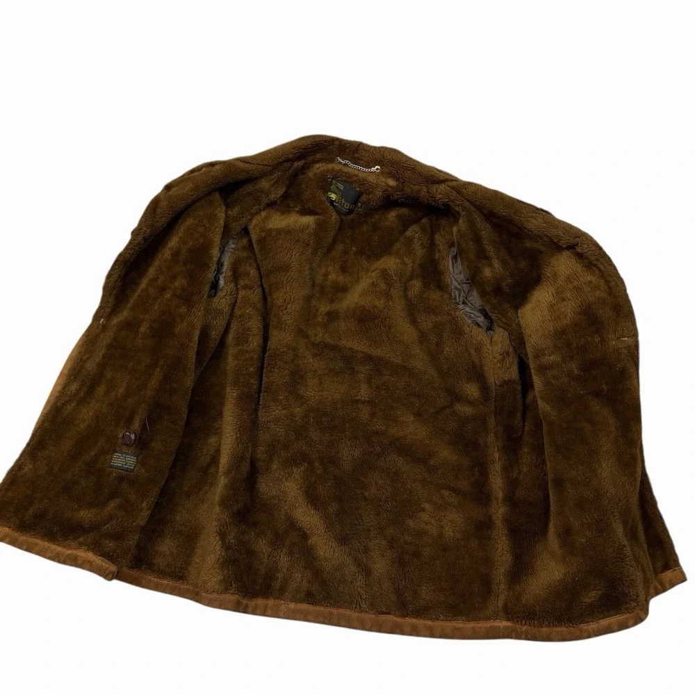 Vintage Silton California‎ Coat Suede Leather Jacket Fur Lined Men's Size 46